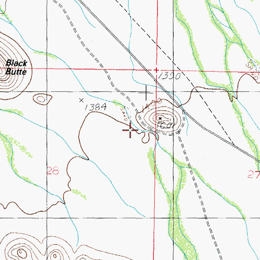Topographic Map of Butte Tank, AZ