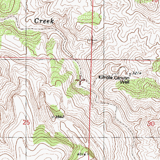 Topographic Map of Kimble Canyon, AZ