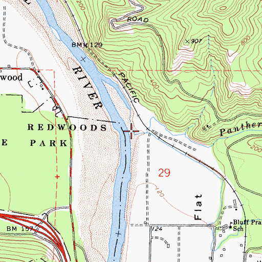 Topographic Map of Panther Creek, CA