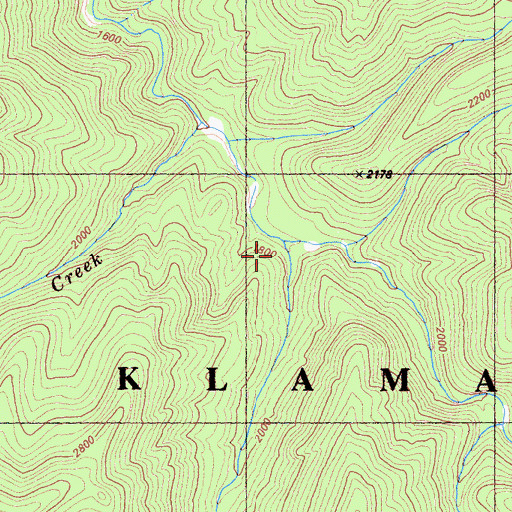 Topographic Map of Panther Creek, CA