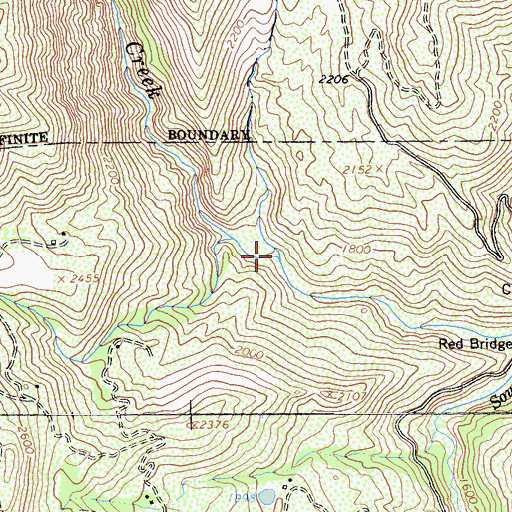 Topographic Map of Paradise Creek, CA