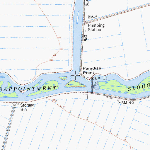 Topographic Map of Paradise Point, CA