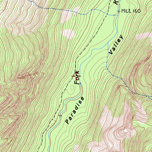 Topographic Map of Paradise Valley, CA