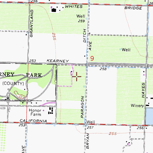 Topographic Map of Paragon Ditch, CA