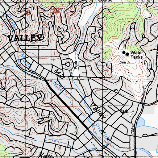 Topographic Map of Park Elementary School, CA