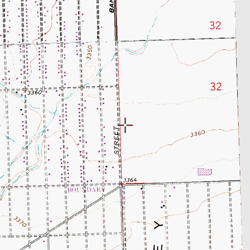 Topographic Map of Kingman High School, AZ