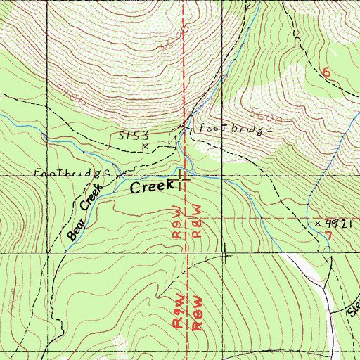 Topographic Map of Parker Creek, CA
