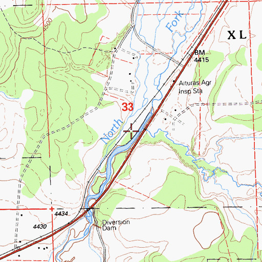Topographic Map of Parker Creek, CA