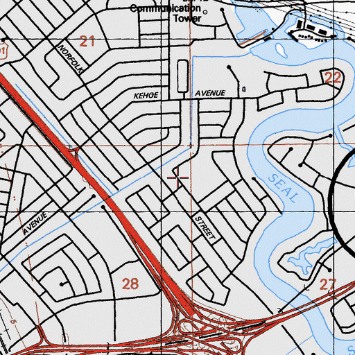 Topographic Map of Parkside Elementary School, CA