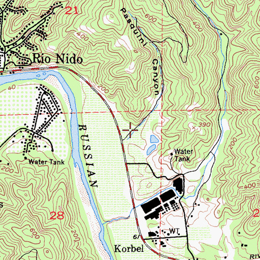 Topographic Map of Pasquini Canyon, CA