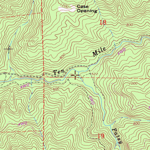 Topographic Map of Patsy Creek, CA