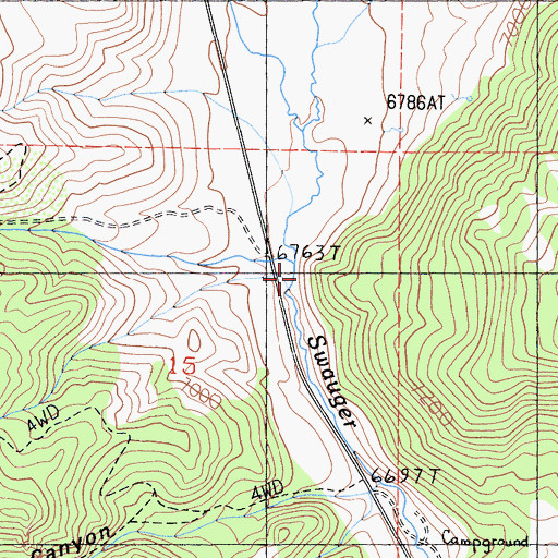 Topographic Map of Patterson Canyon, CA