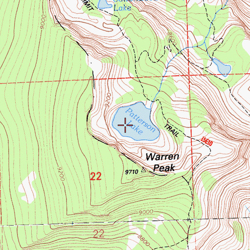 Topographic Map of Patterson Lake, CA