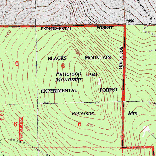 Topographic Map of Patterson Mountain, CA