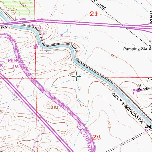 Topographic Map of Patterson Run, CA