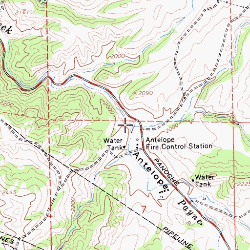 Topographic Map of Payne Creek, CA