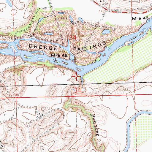 Topographic Map of Peaslee Creek, CA