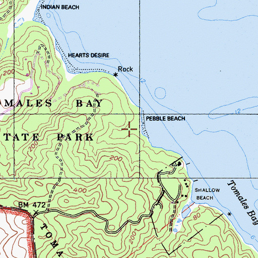 Topographic Map of Pebble Beach, CA
