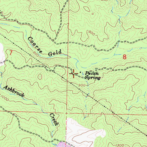 Topographic Map of Pecan Spring, CA