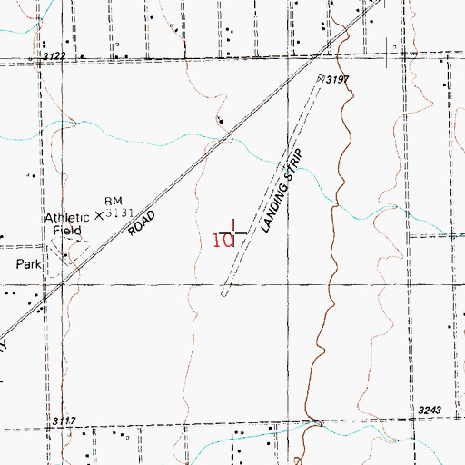 Topographic Map of Lake Mohave Ranchos Airport (historical), AZ