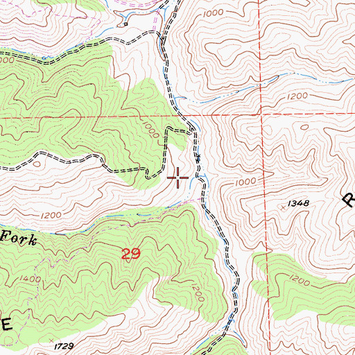Topographic Map of Pegleg Creek, CA