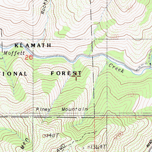 Topographic Map of Pegleg Mine, CA