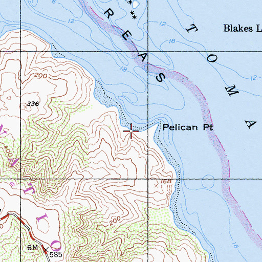 Topographic Map of Pelican Point, CA