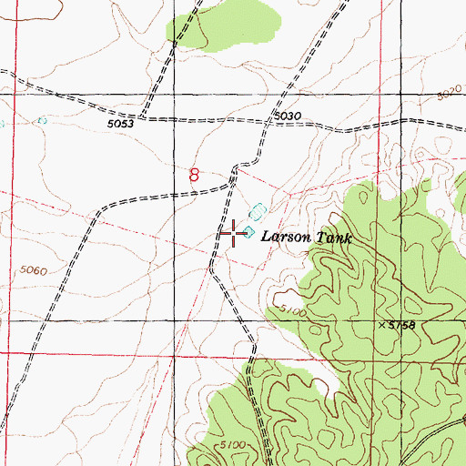 Topographic Map of Larson Tank, AZ