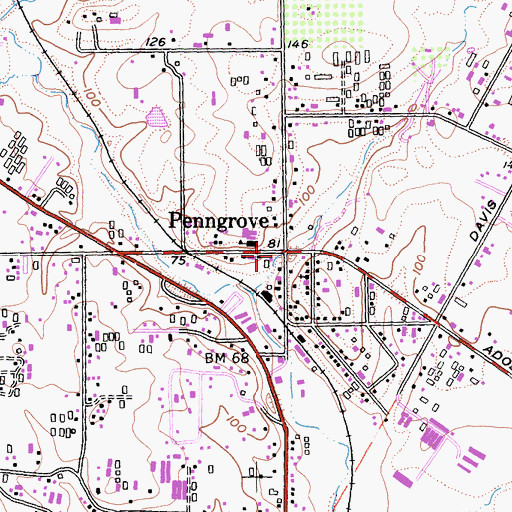 Topographic Map of Penngrove, CA