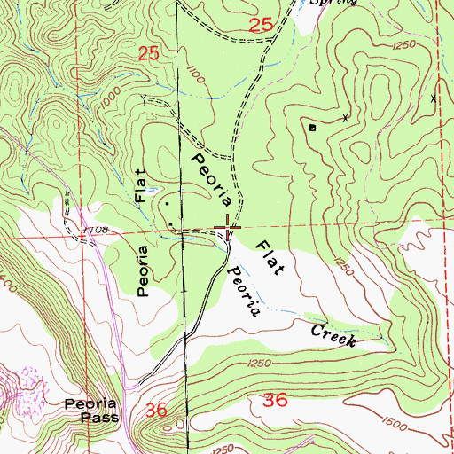 Topographic Map of Peoria Flat, CA