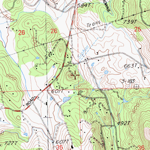 Topographic Map of Peoria School, CA