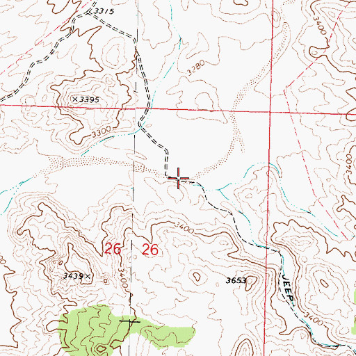 Topographic Map of Ledge Canyon, AZ