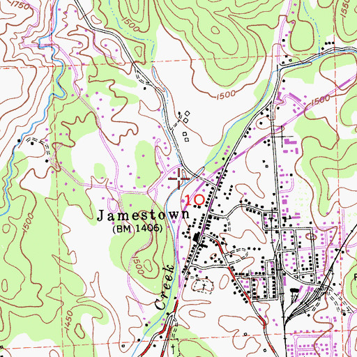 Topographic Map of Peppermint Creek, CA