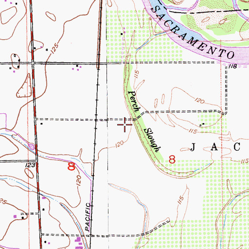 Topographic Map of Perch Slough, CA