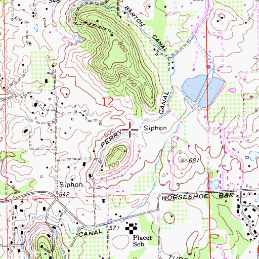 Topographic Map of Perry Canal, CA