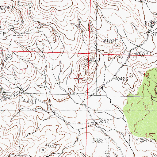 Topographic Map of Lime Kiln Mine, AZ