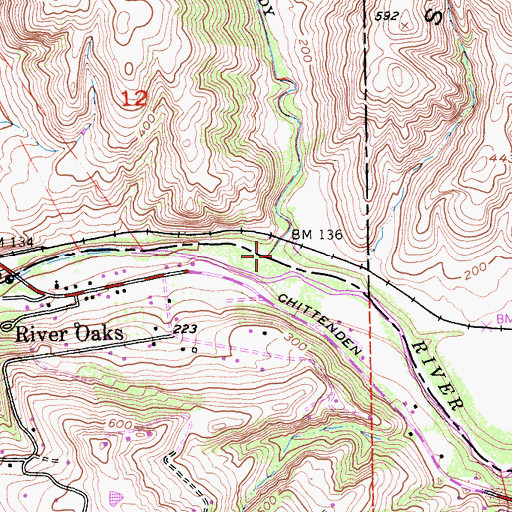 Topographic Map of Pescadero Creek, CA