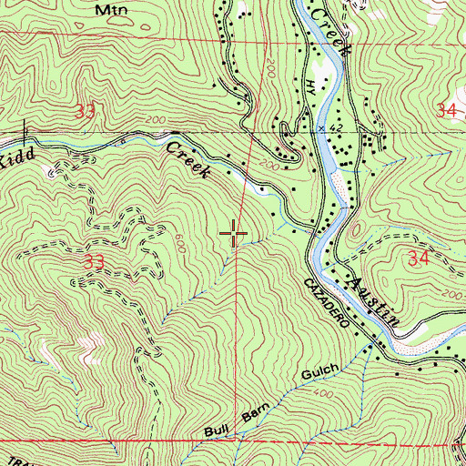 Topographic Map of Petaluma Boy Scout Camp, CA