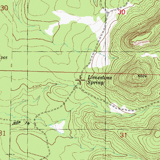 Topographic Map of Limestone Spring, AZ