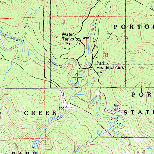 Topographic Map of Peters Creek, CA