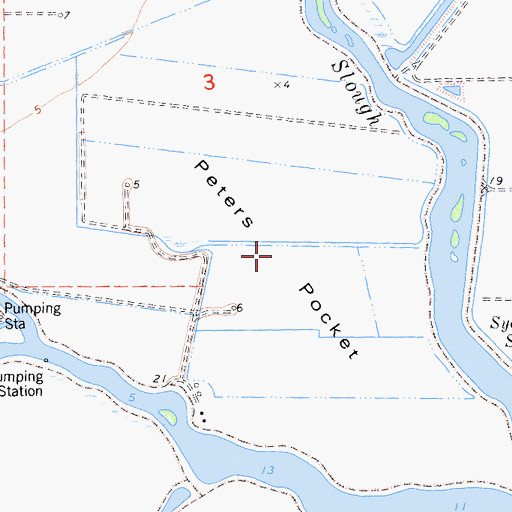 Topographic Map of Peters Pocket, CA