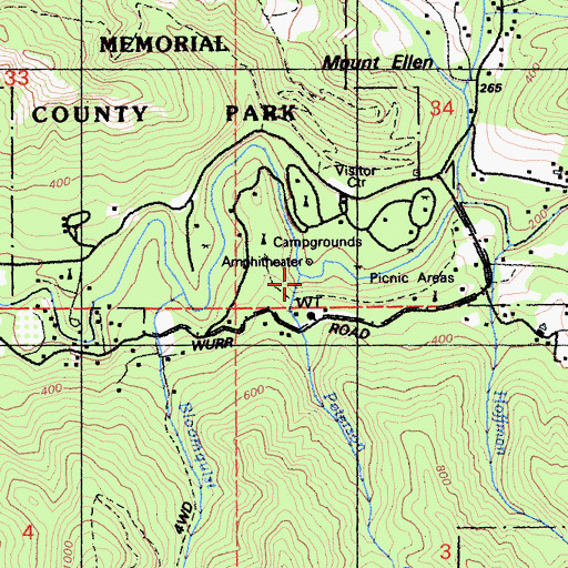 Topographic Map of Peterson Creek, CA