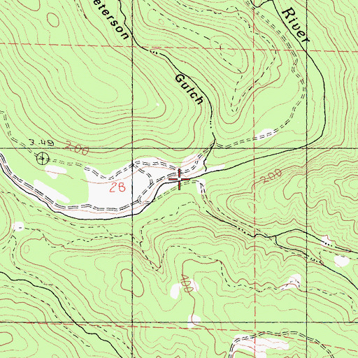 Topographic Map of Peterson Gulch, CA