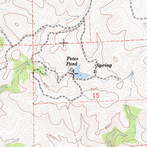 Topographic Map of Petes Pond, CA