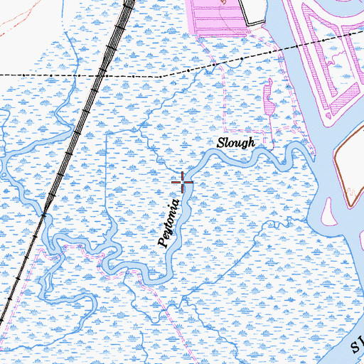 Topographic Map of Peytonia Slough, CA