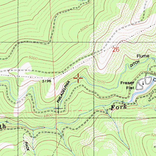 Topographic Map of Philadelphia Ditch, CA