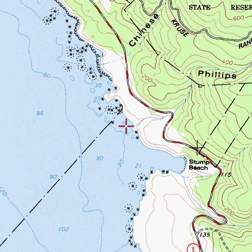 Topographic Map of Phillips Gulch, CA