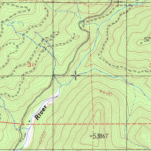 Topographic Map of Picayune Creek, CA