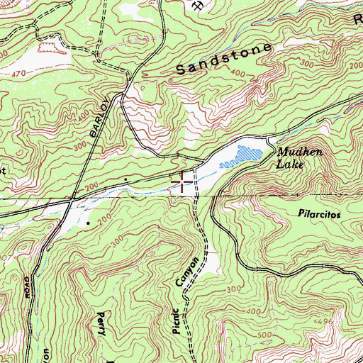 Topographic Map of Picnic Canyon, CA