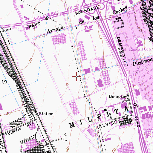 Topographic Map of Piedmont Creek, CA